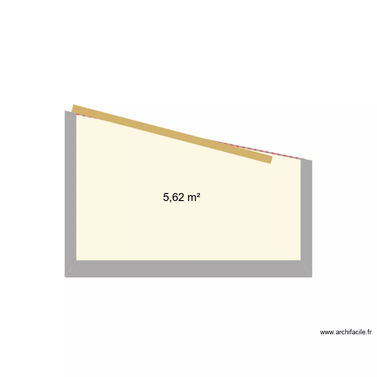 poulailler pignon gauche. Plan de 1  et 6 m²