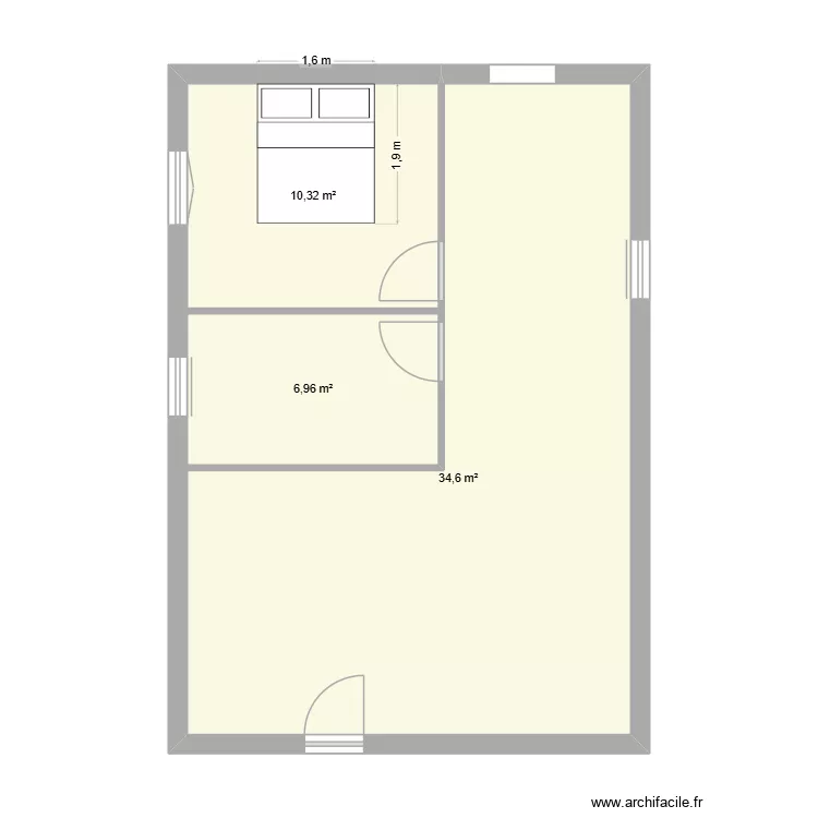 capu 1. Plan de 3  et 52 m²