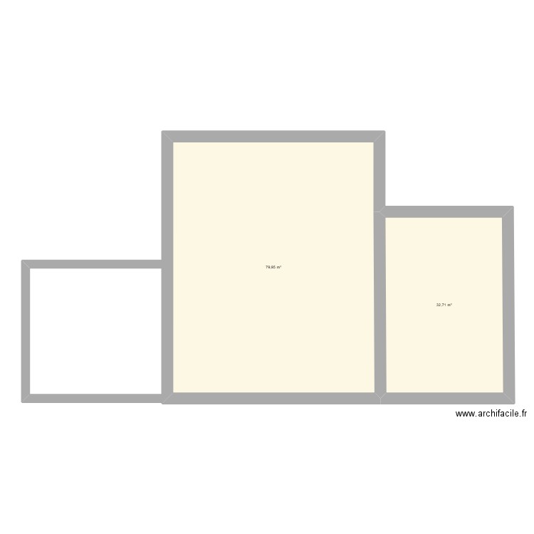 dgo. Plan de 2 pièces et 113 m2