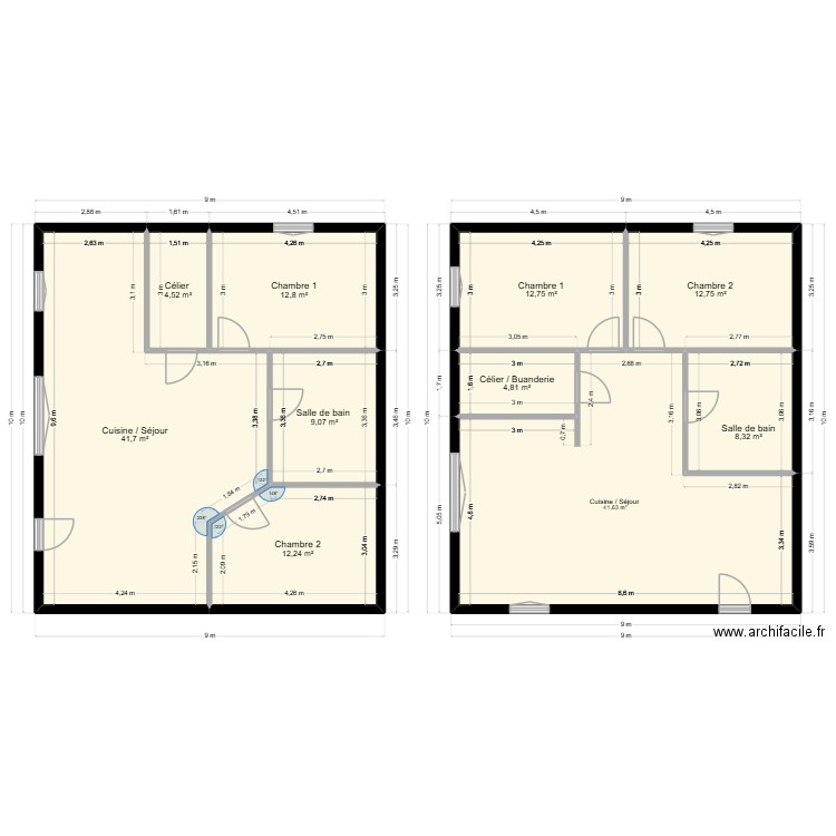 Appartement 1 (étage). Plan de 10 pièces et 161 m2