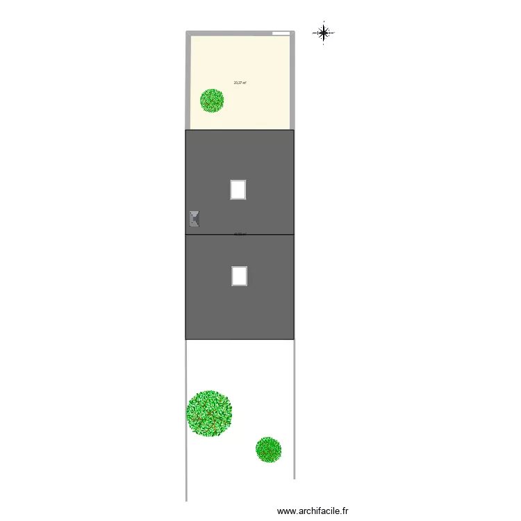 Plan de masse apres travaux. Plan de 2 et 73 m² Plan de masse apres travaux. Plan de 2 et 73 m²