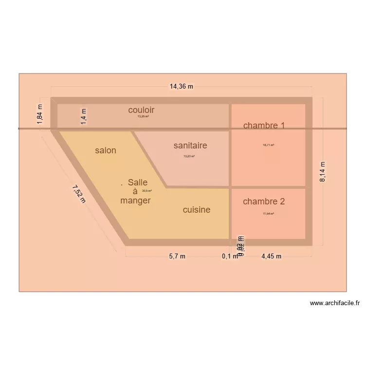 Maison sud toiture 01. Plan de Maison sud toiture 01. Plan de