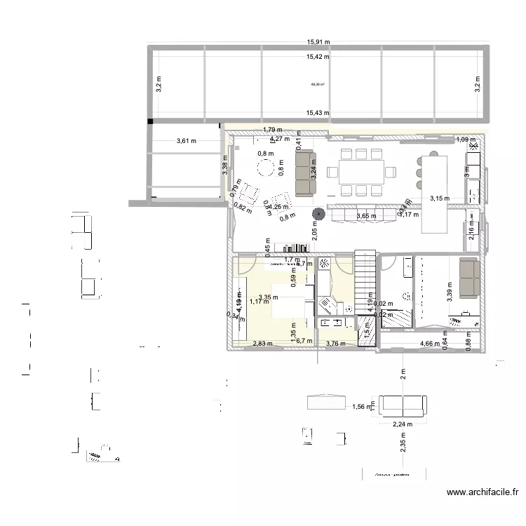 Obernai 1 modifié Geoffrey. Plan de 2 et 77 m² Obernai 1 modifié Geoffrey. Plan de 2 et 77 m²