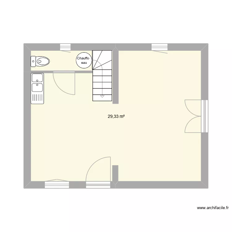 SALLE DE SIESTE AU REZ DE CHAUSSEE DU 80 place de l'église. Plan de 1 et 29 m² SALLE DE SIESTE AU REZ DE CHAUSSEE DU 80 place de l'église. Plan de 1 et 29 m²