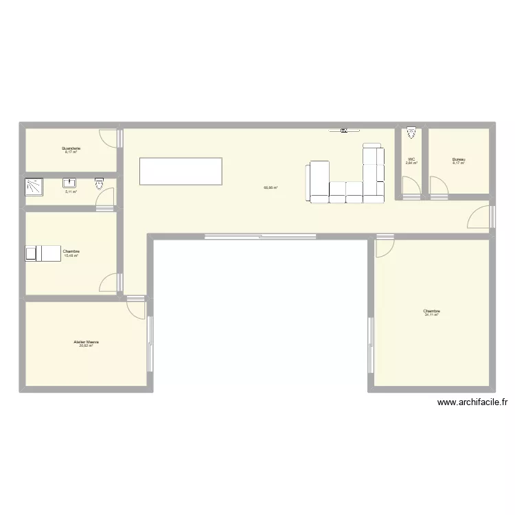 maison U 2. Plan de maison U 2. Plan de