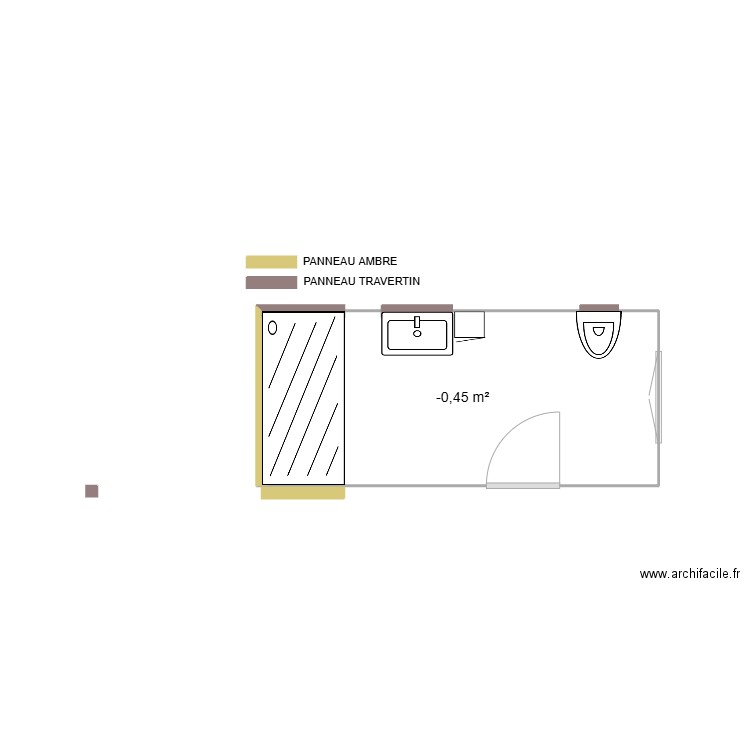BARRUCCAND. Plan de 1 pièce et 8 m2