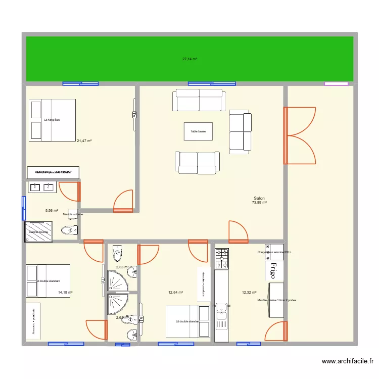DOMICILE ANGRE. Plan de 9  et 172 m²