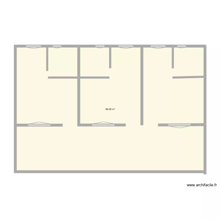 PLAN MAISON DU VILLAGE ext. Plan de 1  et 97 m²