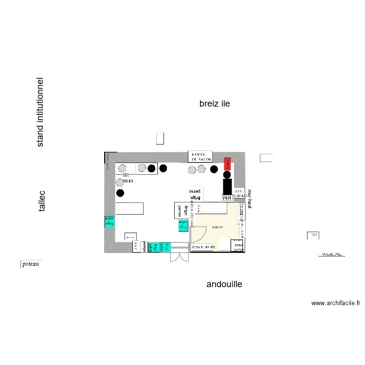 salon2026 7par5 2. Plan de 1 pièce et 7 m2