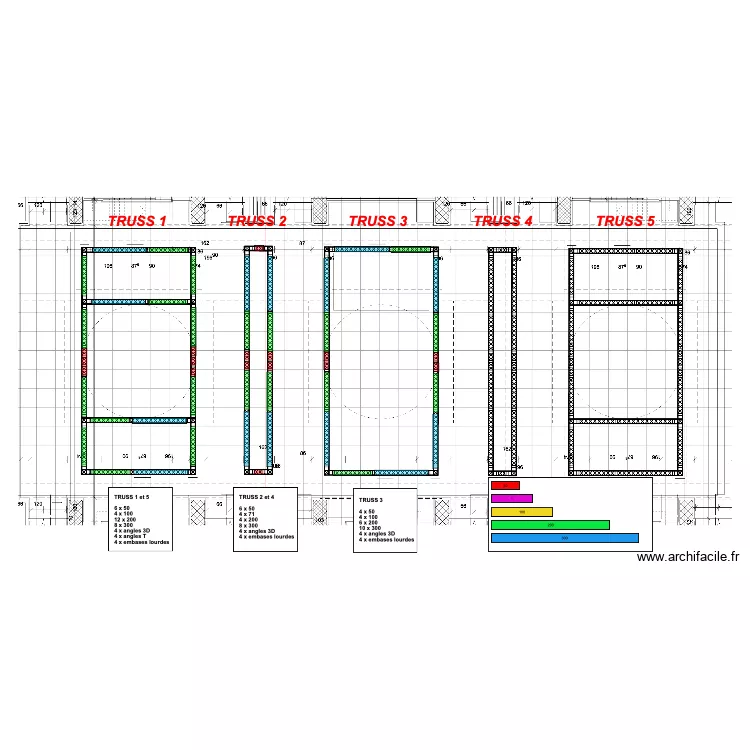 truss Gunvor d&eacute;tail. Plan de 