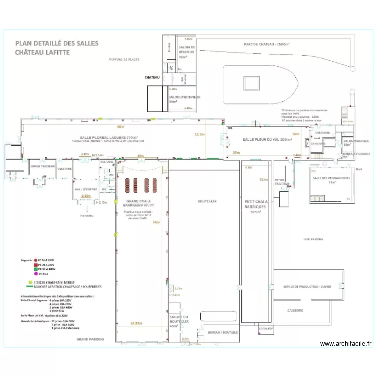 PLAN REEL LAFITTE AVEC COTATION . Plan de 
