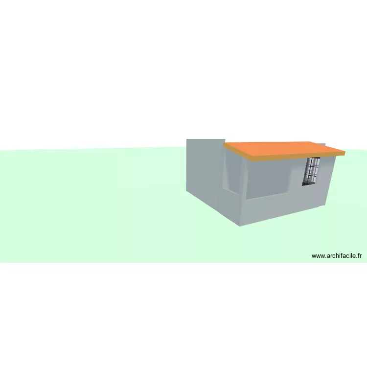 voliere. Plan de 1  et 14 m²