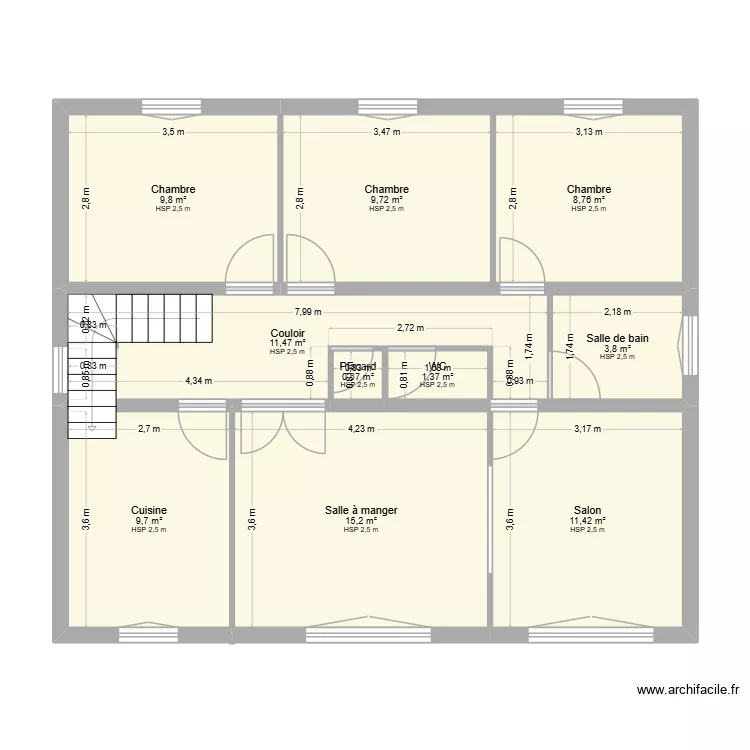 PORTHOS R+1 AVANT. Plan de 10 et 82 m² PORTHOS R+1 AVANT. Plan de 10 et 82 m²