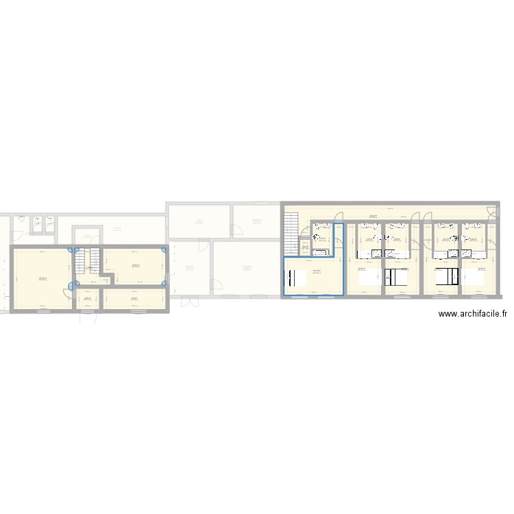 Les 3 saules v2. Plan de 42 pièces et 612 m2