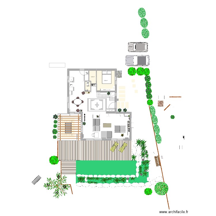 maison. Plan de 3 pièces et 12 m2