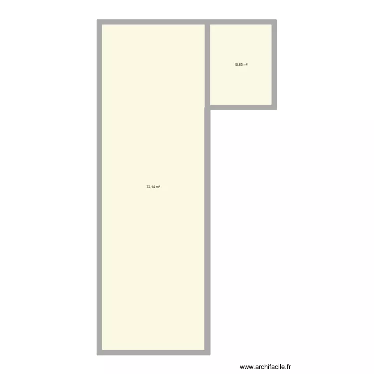ETAGE ROCHES MAIGRES. Plan de 2 et 83 m² ETAGE ROCHES MAIGRES. Plan de 2 et 83 m²