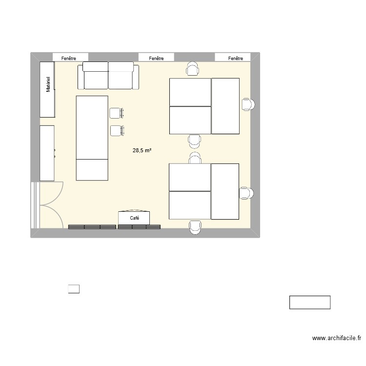 MAJ. Plan de 1 pièce et 29 m2
