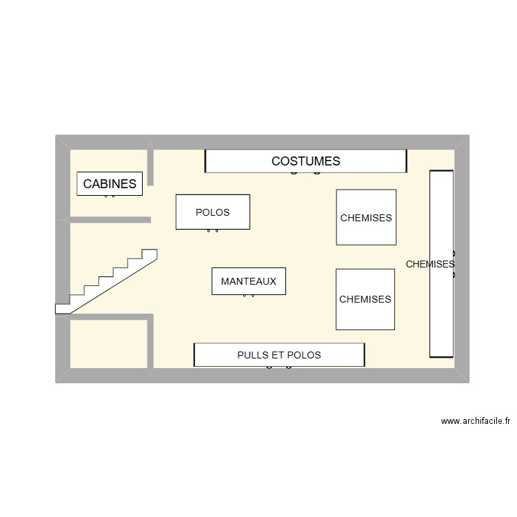 PLAN. Plan de 2 pièces et 27 m2
