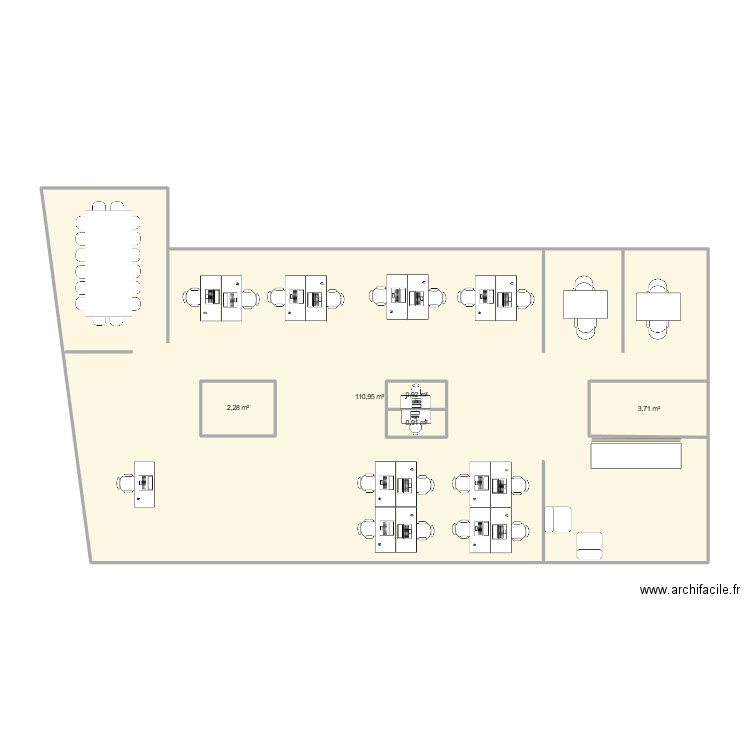 5 me étage. Plan de 5 pièces et 123 m2