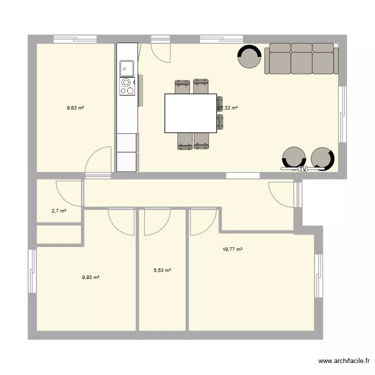 vall V2. Plan de 6 et 75 m² vall V2. Plan de 6 et 75 m²