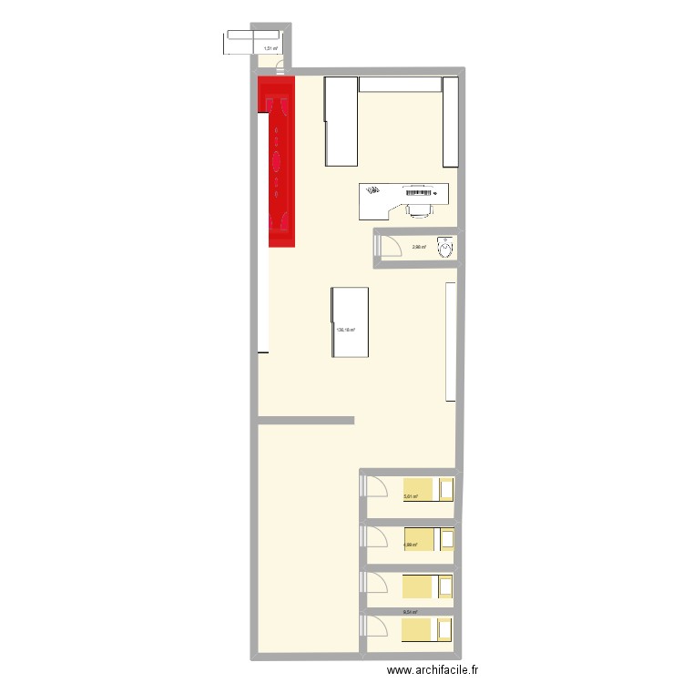 plan instit. Plan de 6 pièces et 161 m2