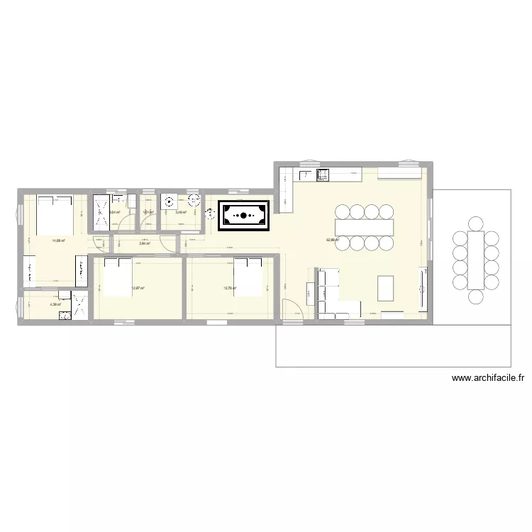 maison jordan et manon 70 m2. Plan de 