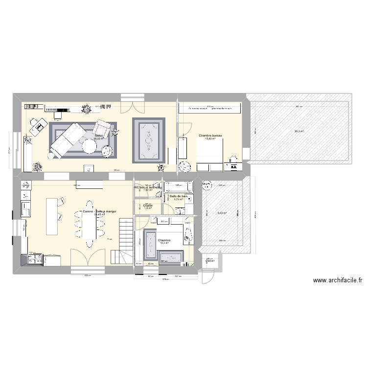 Projection saint aubin. Plan de 0 pièce et 0 m2