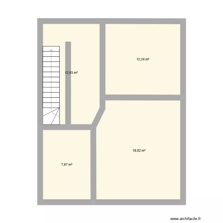 garage 3p. Plan de 4 pièces et 51 m²