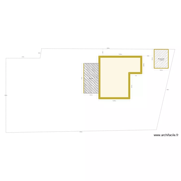Plan de masse V1. Plan de 3 et 56 m² Plan de masse V1. Plan de 3 et 56 m²