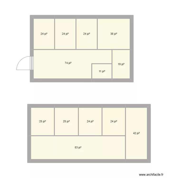 garderie2. Plan de 13 et 41 m² garderie2. Plan de 13 et 41 m²
