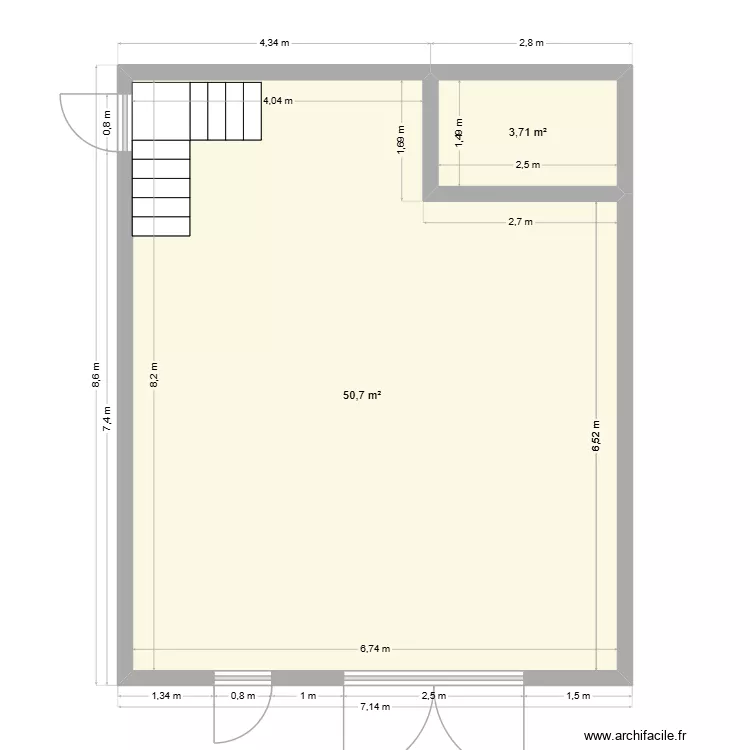 Plan masse. Plan de 2 Pièces et 54 m² Plan masse. Plan de 2 Pièces et 54 m²