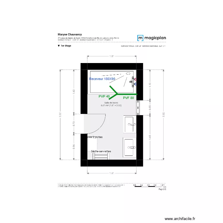 Plan Projet Maryse Chauvancy. Plan de 