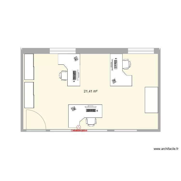 marketing. Plan de 1  et 21 m²