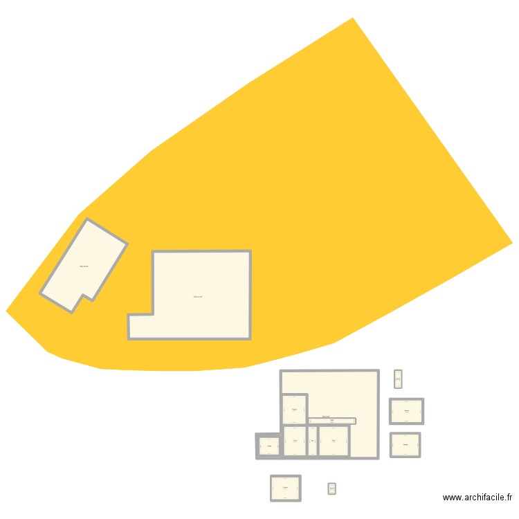 Saint-hippolyte cadastre+ bat. Plan de 14 pièces et 746 m2