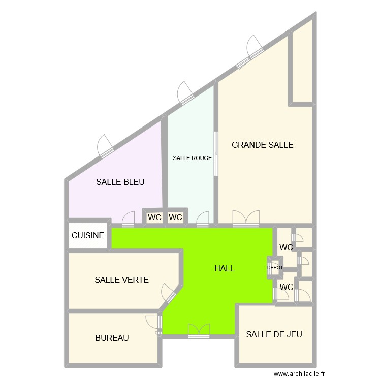 Plan centre igney. Plan de 17 pièces et 241 m2
