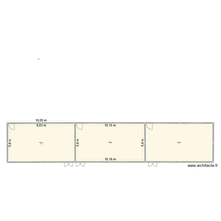 Dortoir Rila. Plan de 3  et 167 m²