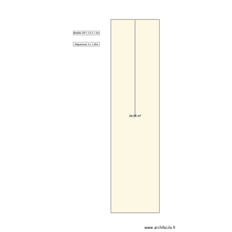 Simulations. Plan de 1 pièce et 25 m2