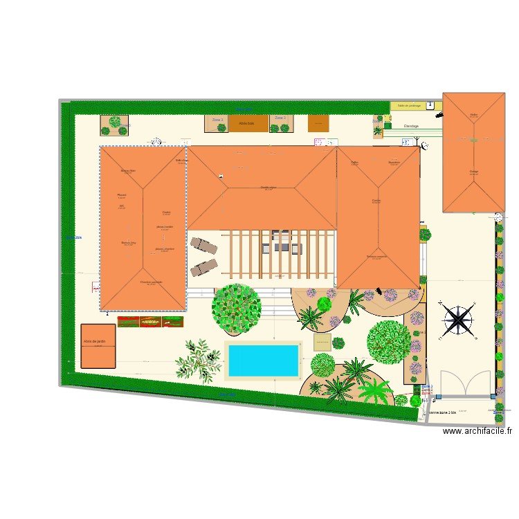 Maison Pignans avec aménagements et toiture. Plan de 21 pièces et 655 m2