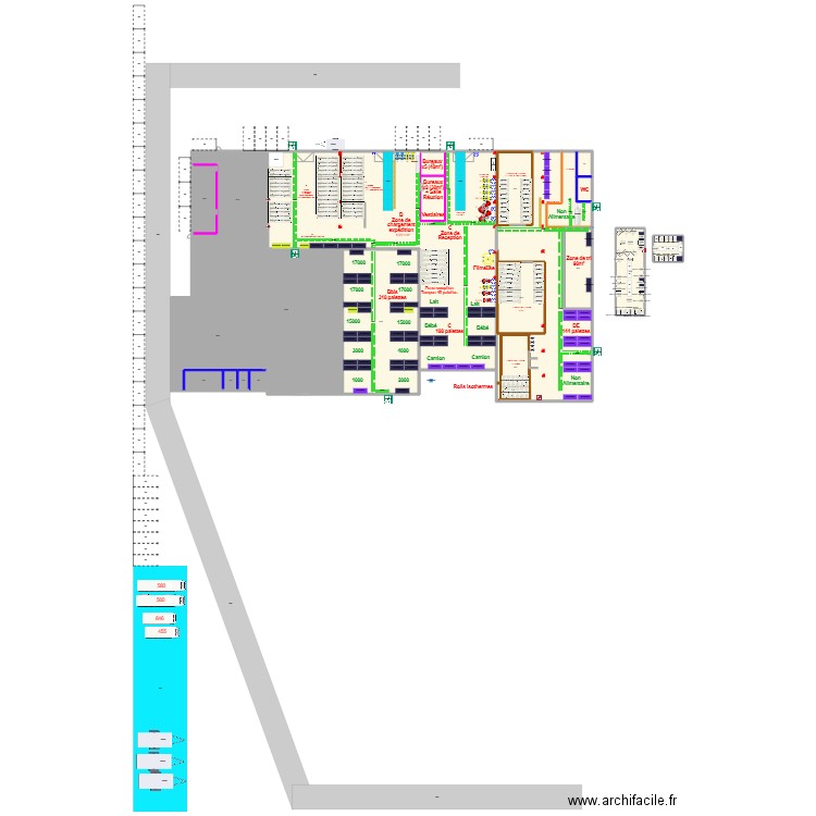 22D 2650m². Plan de 20 pièces et 4014 m2