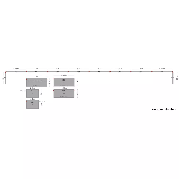 logettes 1 belle des pr&eacute;s. Plan de 