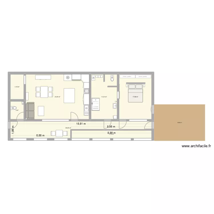 Construction earthship 2. Plan de 7 et 103 m² Construction earthship 2. Plan de 7 et 103 m²