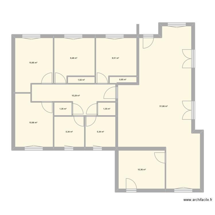SALICORNE. Plan de 13 pièces et 128 m2
