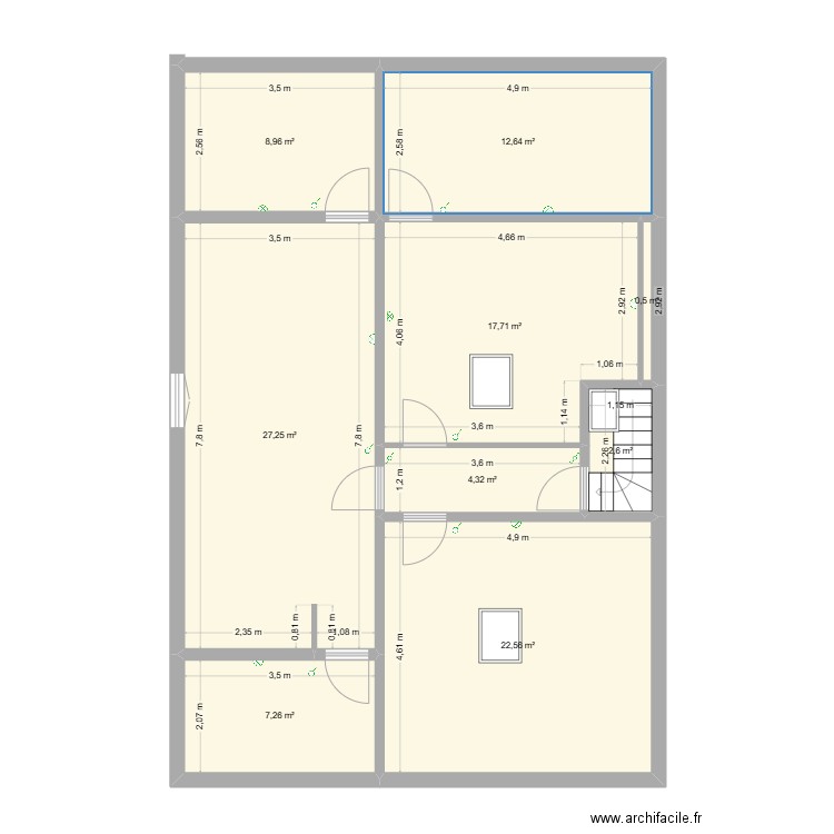 vailhauques. Plan de 9 pièces et 104 m2