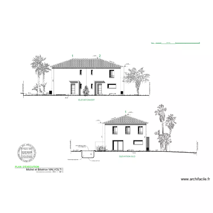 PLAN FACDES EST-SUD - INDICE A - 28-04-25. Plan de 