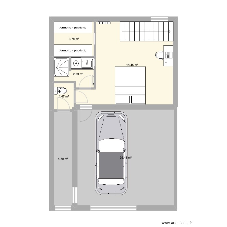 Plan de Marine définitif Atelier 2. Plan de 6 pièces et 57 m2