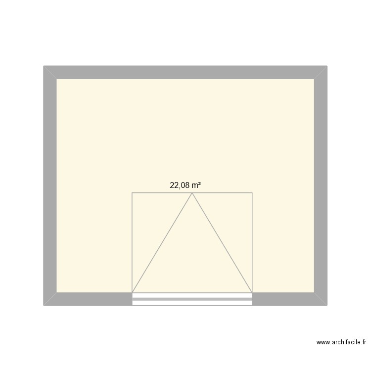 garage. Plan de 1 pièce et 22 m2