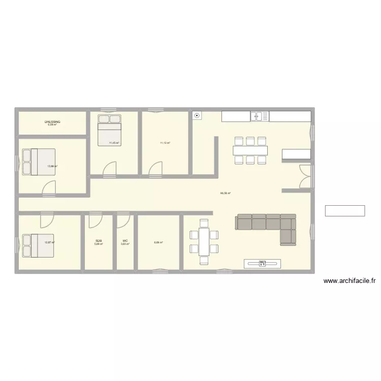 SOUS SOL. Plan de 9 Pièces et 160 m² SOUS SOL. Plan de 9 Pièces et 160 m²