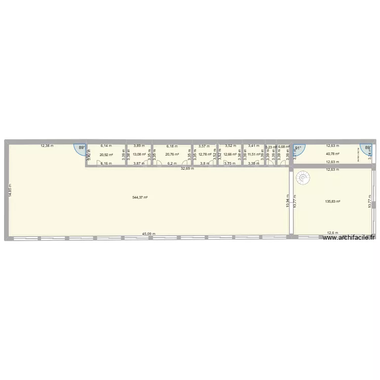 REZ DE CH MERCEDES. Plan de 