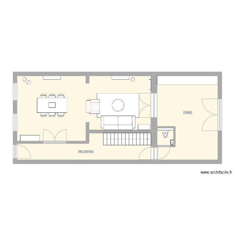GIANSANTE_Rdc. Plan de 4 pièces et 70 m2