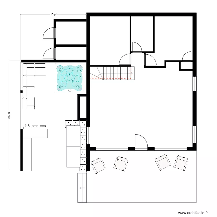 Marlene rdch2. Plan de 8  et 68 m²